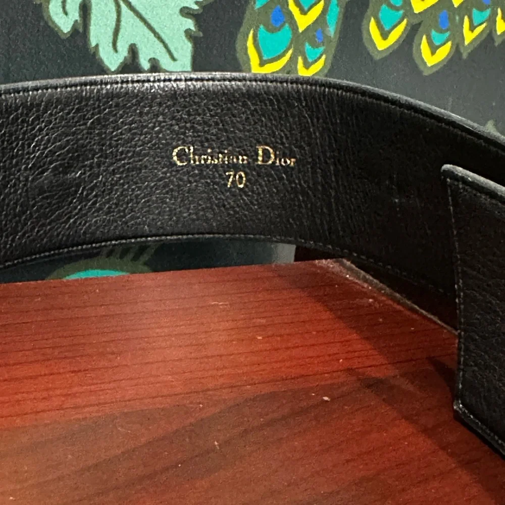 Christian Dior Vintage Black Suede Wide Belt – Size 70 (Runs Small) - Picture 4 of 7